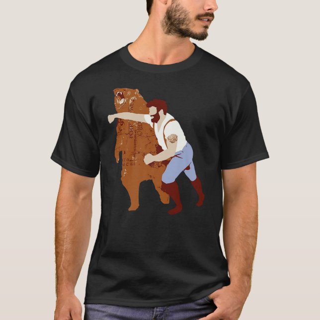 Camiseta Guy Punching Bear (Anverso)