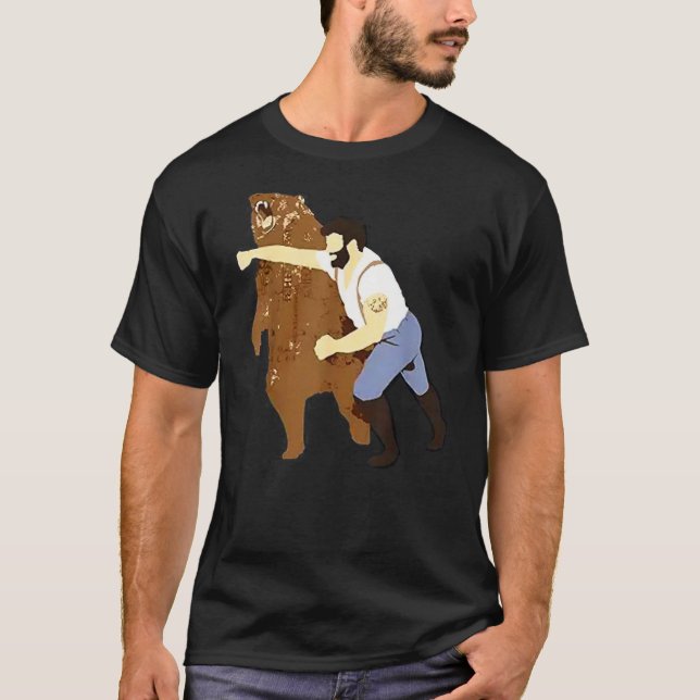 Camiseta Guy Punching Bear (2) (Anverso)