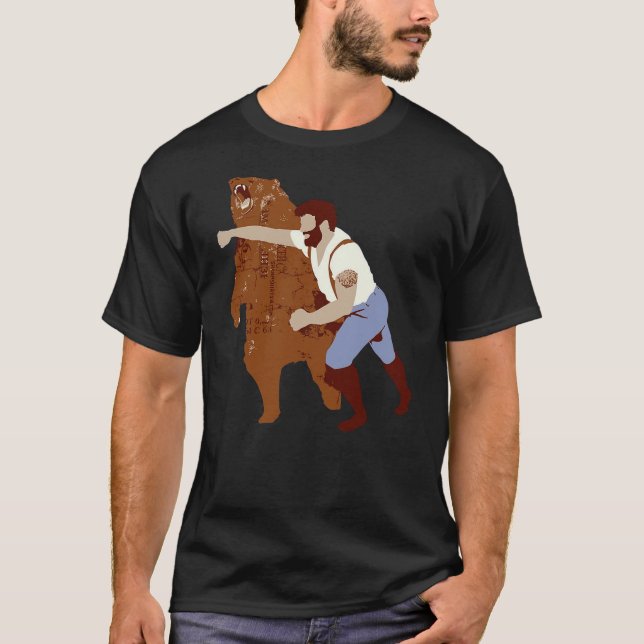 Camiseta Guy Punching Bear (3) (Anverso)