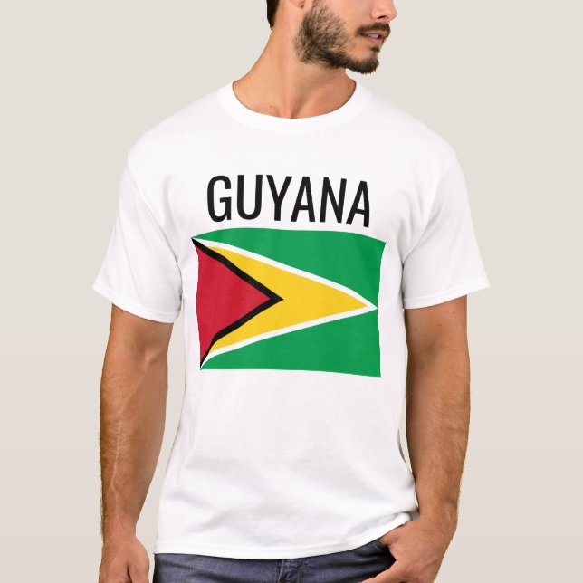 Camiseta Guyana // Bandera Nacional del País Mundial (Anverso)