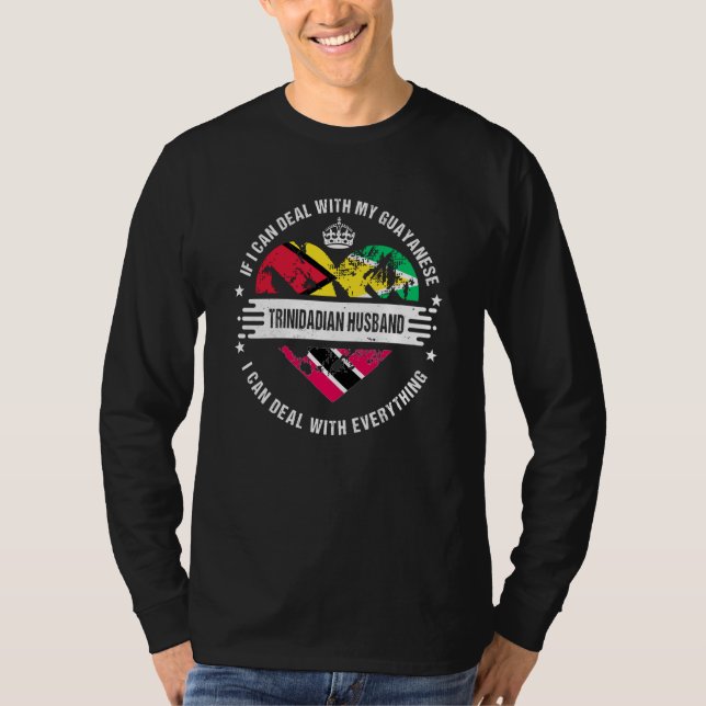 Camiseta Guyana Flag Trinidad&Tobago Grown Husband Country (Anverso)