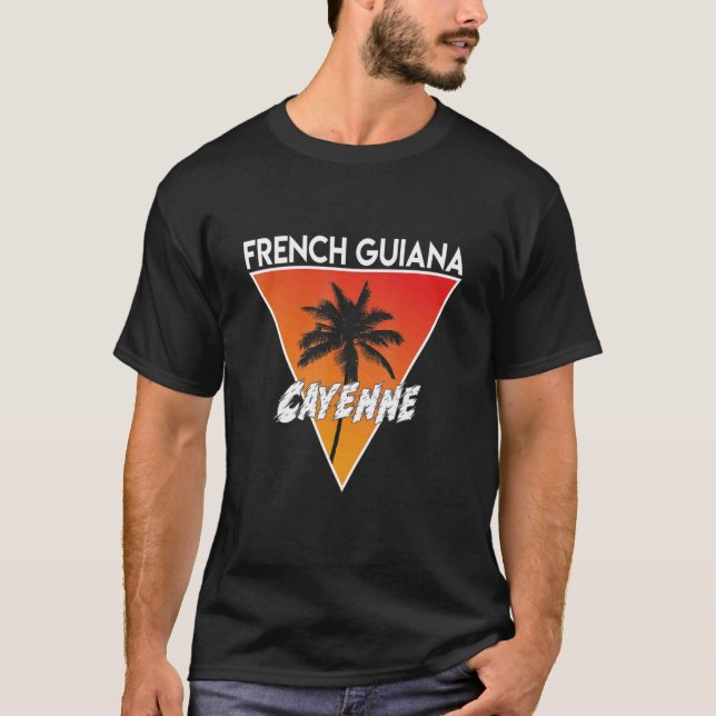 Camiseta Guyana Francesa con colores soleados (Anverso)