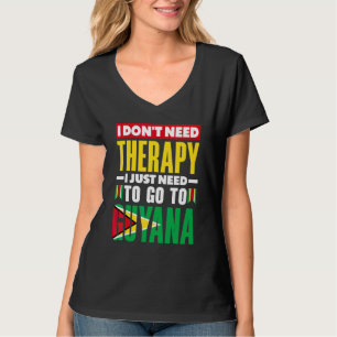 Camiseta Guyana Guyanés Bandera de Guyana No Necesito Terap