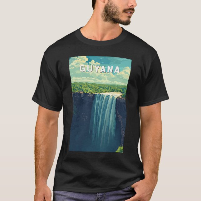 Camiseta Guyana Ilustracion Viaje al arte de cosechar (Anverso)