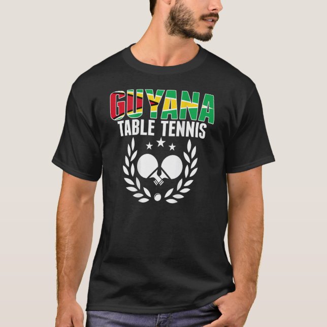 Camiseta Guyana Ping Pong   Guyanese Table Tennis Team Supp (Anverso)