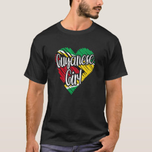 Camiseta Guyana Por La Bandera Cardíaca Guyanesa Chica Para