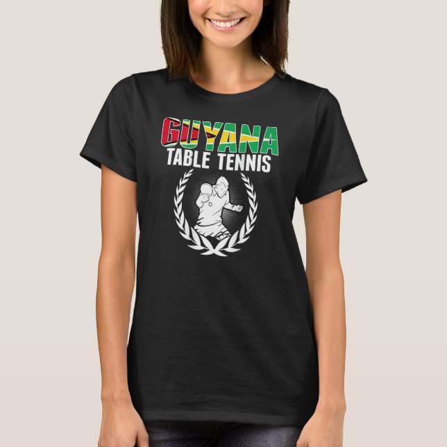 Camiseta Guyana Table Tennis  Guyanese Ping Pong Team Suppo (Anverso)