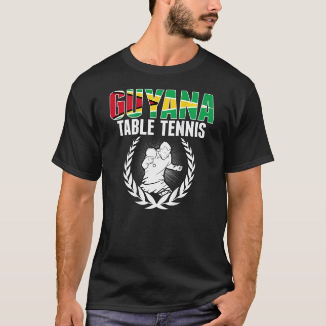 Camiseta Guyana Table Tennis  Guyanese Ping Pong Team Suppo (Anverso)