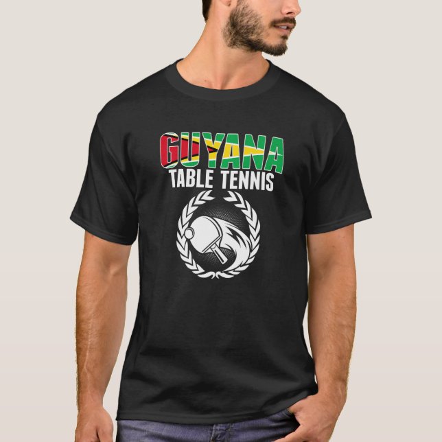 Camiseta Guyana Table Tennis  Guyanese Ping Pong Team Suppo (Anverso)