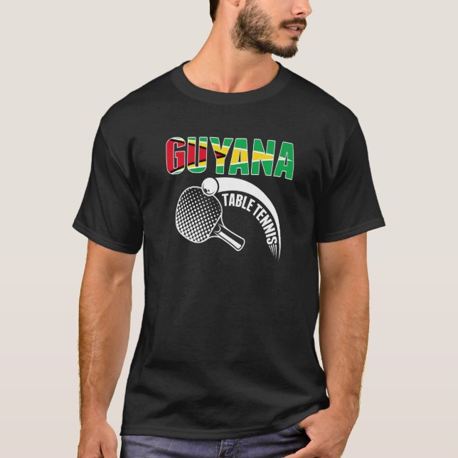 Camiseta Guyana Table Tennis   Support Guyanese Ping Pong T (Anverso)