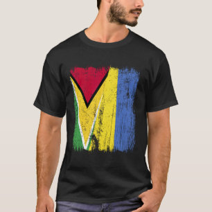 Camiseta Guyana Ucrania Media Bandera Guyanés Ucraniano Her