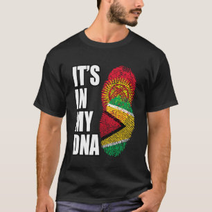 Camiseta Guyana Y Kirguistán Mezclan Bandera Del Patrimonio