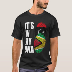 Camiseta Guyana Y Libia Mezclan La Bandera Del Patrimonio D