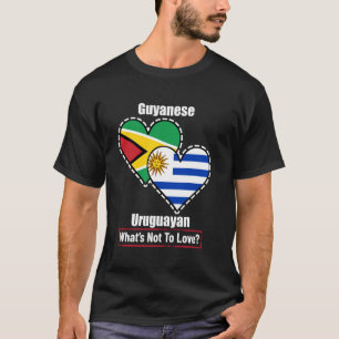 Camiseta Guyanés Uruguayo Corazones Banderas Qué No Amar