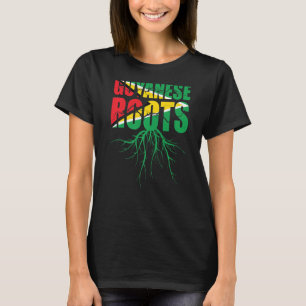 Camiseta Guyanesas raíces Guyana Bandera del Orgullo Rota a