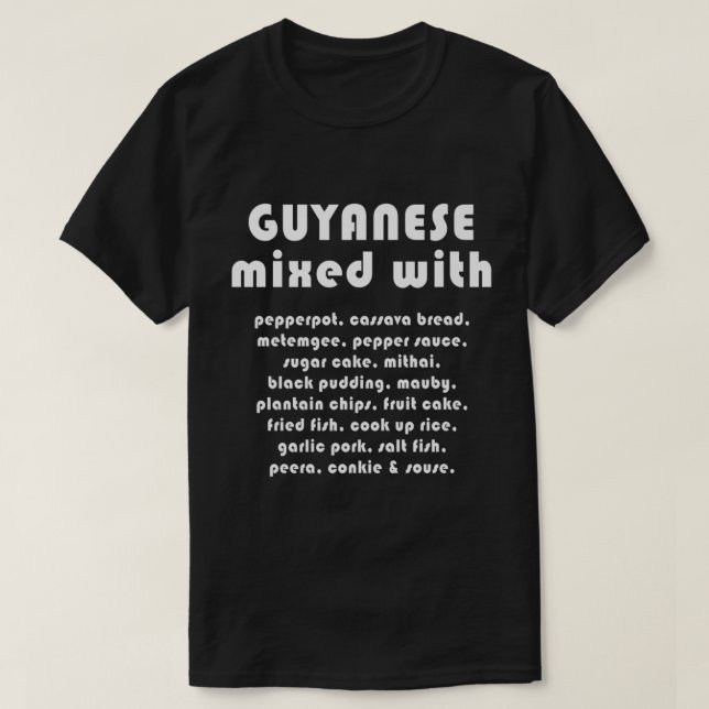 Camiseta Guyaneses mezclados con (Diseño del anverso)