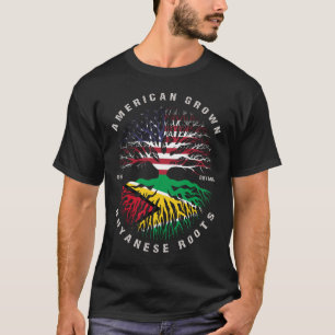 Camiseta Guyaneses norteamericanos crecen con su bandera de
