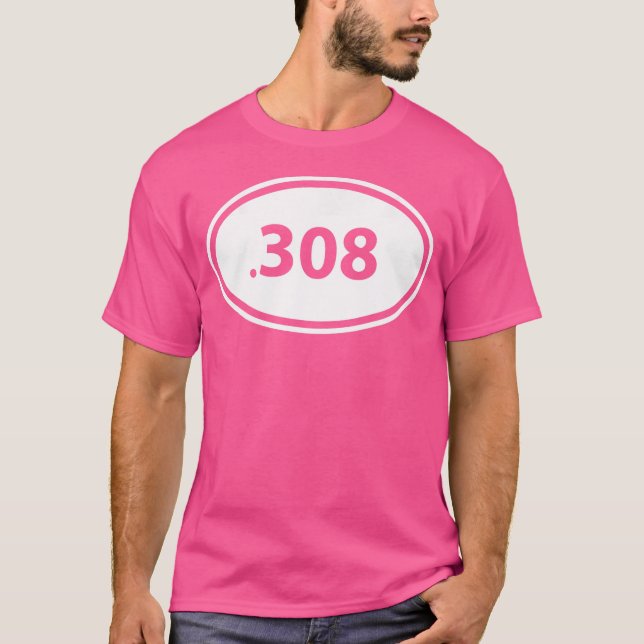 Camiseta Guys 308 Hunting Rifle Round Caliber Gun Owner (Anverso)