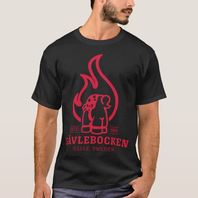 Camiseta Gvle Goat On Fire (Gvlebocken Sueco) (Anverso)