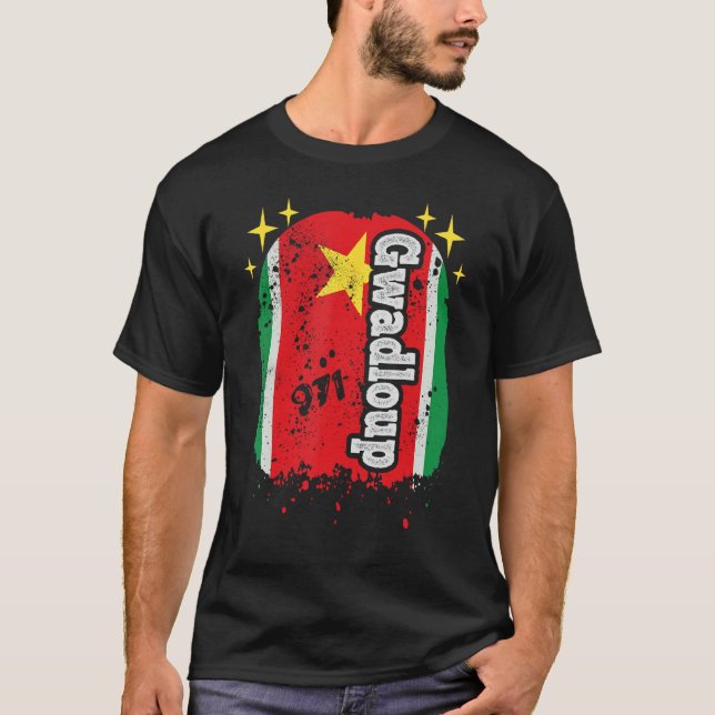 Camiseta Gwadloup 971 Guadeloupe Gwada Flag  Idea (Anverso)