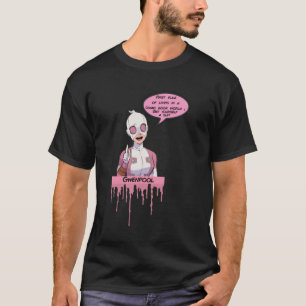 Camiseta gwenpool primera regla goteo rosa clásico