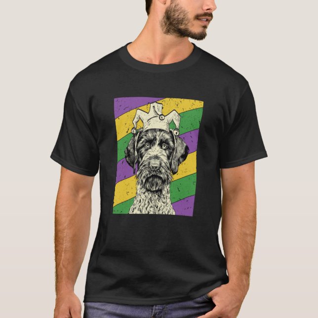 Camiseta GWP Jester Mardi Gras Dog Mom or Dad (Anverso)