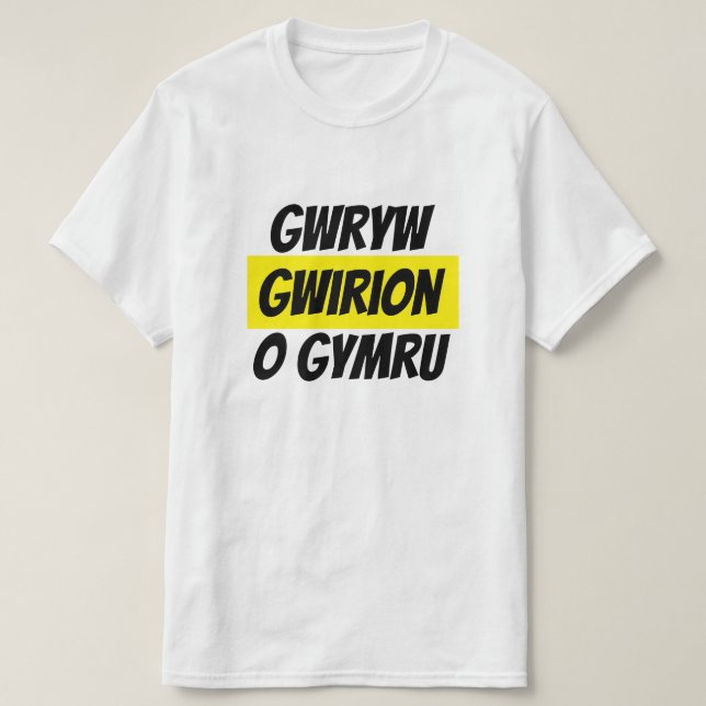 Camiseta gwryw gwirion o Gymru | macho tonto de Gales (Diseño del anverso)