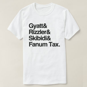 Camiseta Gyatt Rizzler Skibidi y Fanum Tax