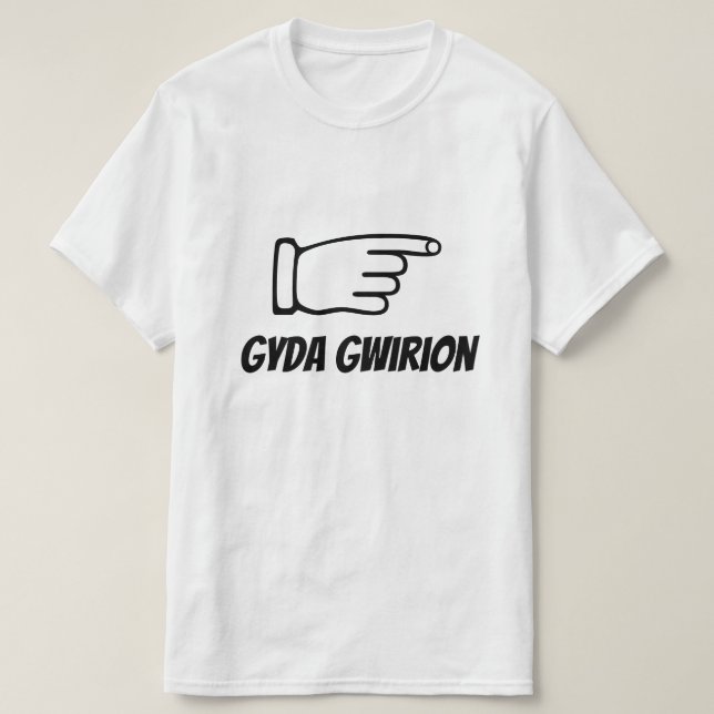 Camiseta gyda gwirion | con estúpido en galés (Diseño del anverso)