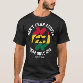 Camiseta Gye Nyame Adinkra SÓLO TEME DIOS Christian Ghana