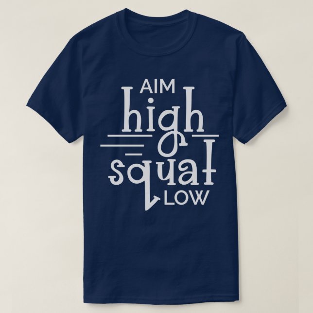 Camiseta Gym Aim High Squat Low Workout Traza Personal (Diseño del anverso)