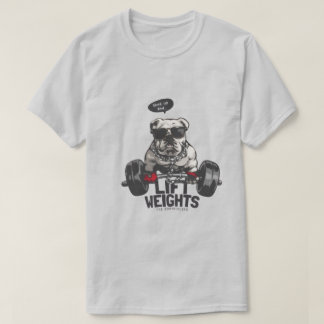 Camiseta Gym Beast Bulldog Weightlifting Funny Fitness T-Sh