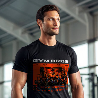 Camiseta Gym Bros T-Shirt | Brotherhood Workout Motivation 