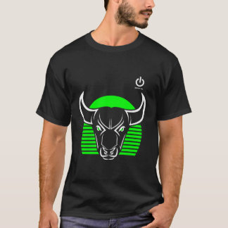 Camiseta Gym Bull Head Green Gym Bodybuilding Fitness Train