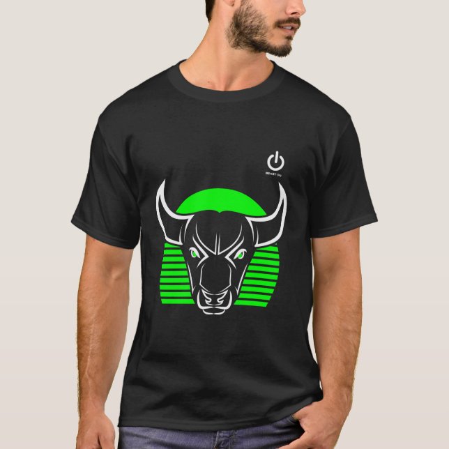Camiseta Gym Bull Head Green Gym Bodybuilding Fitness Train (Anverso)