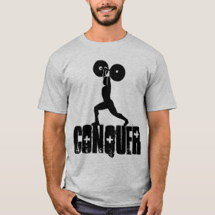 CAMISETA GYM & CONQUISTA DE LEVANTAMIENTO DE PESAS