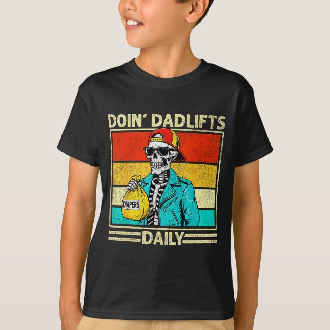 Camiseta Gym Dad Doin' Dadlifts Daily Men Fathers Day Funny (Anverso)