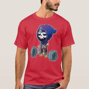 Camiseta Gym Grim Reaper Deadlift Gym Workout Halloween Bod