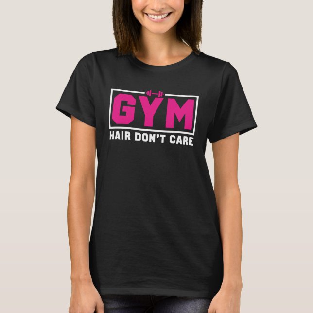 Camiseta Gym Hair Gym Workout Fitness Weightlifting For Wom (Anverso)