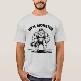 Camiseta Gym Monster Funny Bodybuilder Personalizado de Lev