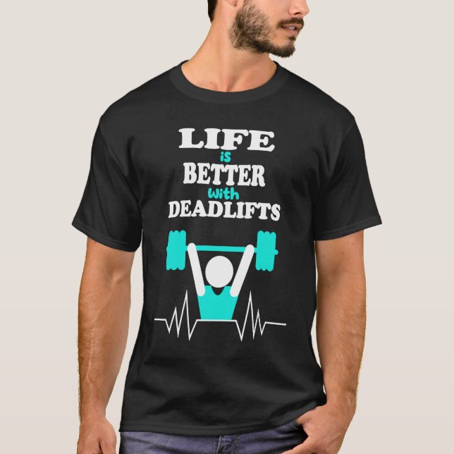 Camiseta Gym Motivation Deadlift Powerlifting Workout (Anverso)