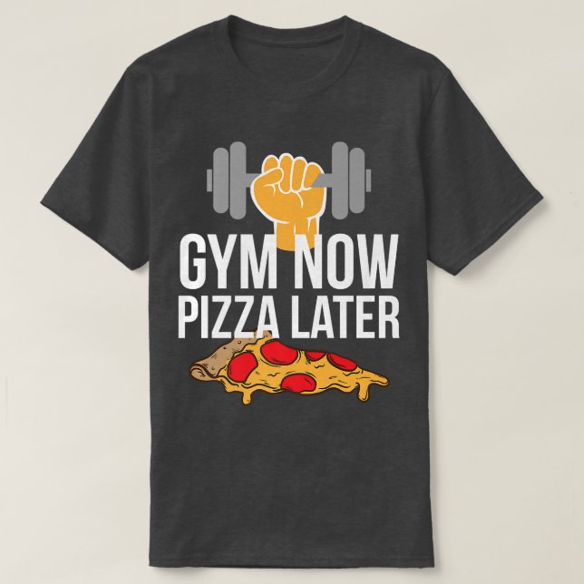 Camiseta Gym Now Pizza Después Pizza y Gym Bag (Diseño del anverso)
