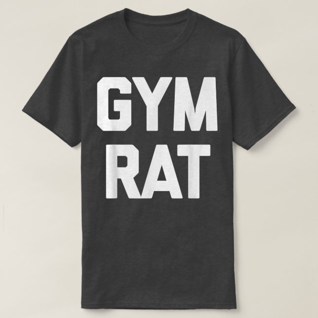 Camiseta Gym Rat divertido entrenamiento de musculación de  (Diseño del anverso)