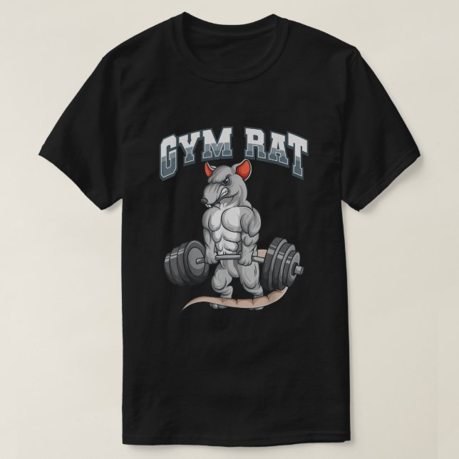 Camiseta Gym Rat Fitness Bodybuilding (Diseño del anverso)