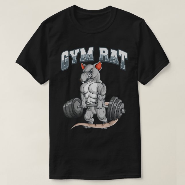 Camiseta Gym Rat Fitness Bodybuilding (Diseño del anverso)