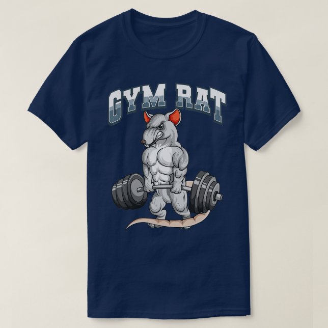 Camiseta Gym Rat Fitness Bodybuilding (Diseño del anverso)