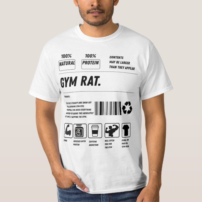 Camiseta Gym Rat Formula: Handle With Gains (Anverso)