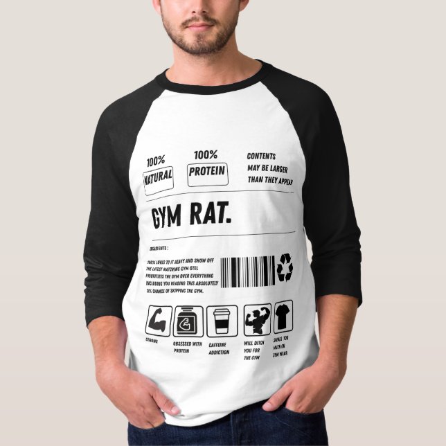 Camiseta Gym Rat Formula: Handle With Gains (Anverso)