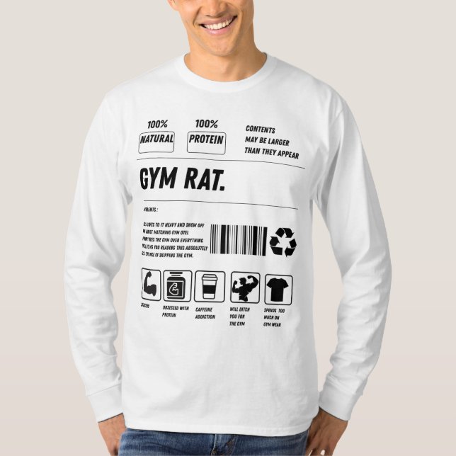 Camiseta Gym Rat Formula: Handle With Gains (Anverso)