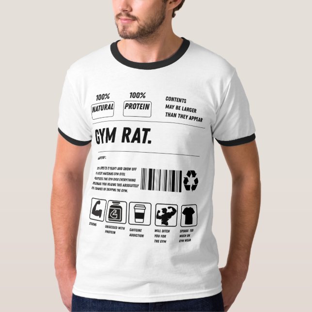 Camiseta Gym Rat Formula: Handle With Gains (Anverso)